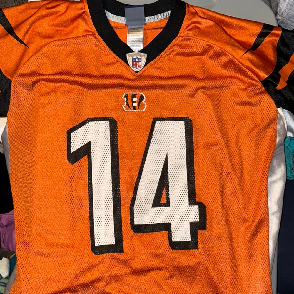 Reebok NFL Cincinnati Bengals Orange Jersey with Number 14 Andy Dalton